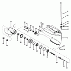 4 (1 CYL. PRODUCT OF USA) 7143688 AND UP Корпус редуктора , гребной вал