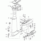4/5 (1 CYL. PRODUCT OF JAPAN) 0A809601 THRU 0A855096 Driveshaft housing / gear housing