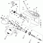 40 (2 CYL.) 0T980000 THRU 0T999999 Корпус редуктора, вал гребного винта (2.00:1 gear ratio)