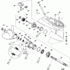 40 (3 CYL.) 1B000001 & Up Gear housing, propeller shaft - 1.83:1 gear ratio
