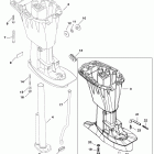 40 (4-STROKE) 0G231123 THRU 0G760299 Корпус вертикального вала