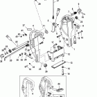 40 Carb (3 CYL.)(4-STROKE) 0T409000 THRU 1B226999 Кронштейн крепления к транцу