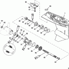 40 CARB (3 CYL.)(4-STROKE) 1C000001 THRU 1C018825 Gear housing(prop shaft-long-2:1 gear ratio)