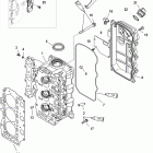 40 Carb (3 CYL.)(4-STROKE) 1C018826 & Up ГОЛОВКА ЦИЛИНДРА