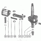 45, 4.5 (1 CYL.) 4107220 THRU 5595531 Crankshaft, piston and connecting rod assembly