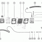 45, 4.5 (1 CYL.) 7045758 THRU 7147237 Fuel pump and fuel line assembly (serial group #14)