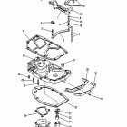 50 (3 CYL.) 6428681 THRU 0B122929 Shift linkage and exhaust plate