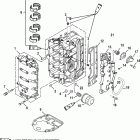 50 (4-STROKE) 0G760300 THRU 0T178499 БЛОК ЦИЛИНДРОВ