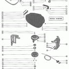 500 1755549 THRU 2097444 Top cowl assembly, starter sheave & support brackets  ma...