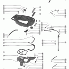 500 2116318 THRU 2305100 Bottom cowl assembly and shift linkage