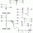500, 50 4357640 THRU 5531629 Carburetor linkage and choke solenoid