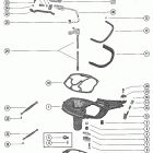 500, 50 4357640 THRU 5531629 Exhaust extension plate and shift linkage