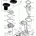 V-175 4301235 THRU 0C100860 Корпус вертикального вала и выпускная труба