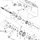 V-175 EFI (2.5L) 0T409000 THRU 0T800999 Корпус редуктора, вал гребного винта - стандарт.вращение