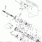 V-200 (EFI) 0G960500 THRU 0T408999 Корпус редуктора, вал гребного винта - стандарт.вращение