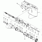 V-200 5624878 THRU 0C100860 Gear housing(prop - without a driveshaft nut)