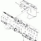V-200 5624878 THRU 0C100860 Gear housing(propeller shaft)  (with a driveshaft nut)