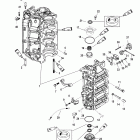 V-200 EFI (2.5L) 0T409000 THRU 0T800999 Блок цилиндров и торцевые крышки