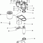 V-200 EFI (2.5L) 0T801000 THRU 1B226999 Vapor separator components