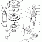 V-3.4 LITRE 5611648 AND UP Flywheel, starter motor and ignition coils