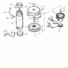 XR-4 0C100861 THRU 0C239552 Маховик и мотор стартера