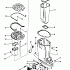 XR-6 0D082000 THRU 0G303045 Корпус вертикального вала и выхлопная труба
