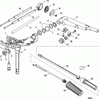 XR10 0G760300 THRU 0T979999 Головка поворотного кронштейна и ручка рулевого управлен...