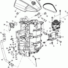 80 EFI (4-STROKE) 1B366823 & Up Alternator / starboard cylinder block components