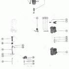 80 (4 CYL.) 2559001 THRU 3493912 Carburetor linkage and choke solenoid