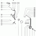80 (4 CYL.) 7110998 THRU 7146212 Throttle lever and spark advance lever