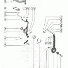 80 (4 CYL.) 8067015 AND UP Throttle lever and spark advance lever