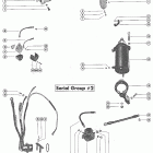 85 (4 CYL.) 3493913 THRU 4366801 Starter motor and wiring harness (serial group #2)