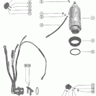 85 (4 CYL.) 7071373 THRU 7110997 Starter motor and wiring harness