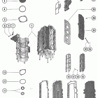 85 (4 CYL.) 7071373 THRU 7110997 End caps, manifold and exhaust cover