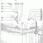 85 (4 CYL.) 7071373 THRU 7110997 Throttle lever and spark advance lever