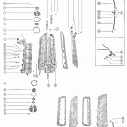 85 (6 CYL.) 1460999 THRU 1766823 Cylinder block and crankcase assembly (merc 850e)