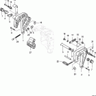 9.9 (4-STROKE)(209cc) 0R042475 & Up Clamp brackets, non-power tilt
