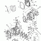 9.9 (4-STROKE)(232 cc) 0H000058 THRU 0H016909 Блок цилиндров и коленчатый вал