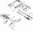 9.9 (4-STROKE)(232 cc) 0H000058 THRU 0H016909 Головка поворотного кронштейна и ручка рулевого управлен...
