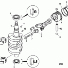 9.9 (4-STROKE)(323 cc) 0G760300 THRU 1B226999 Коленчатый вал и поршни