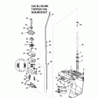 9.9 (4-STROKE)(323 cc) 0G760300 THRU 1B226999 Корпус редуктора, вертикальный вал, передаточное отношен...