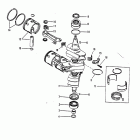 90 (3 CYL.) 0C222000 THRU 0D283221 Crankshaft, pistons and connecting rods (#646-818846)
