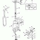 90 (3 CYL.) 0C222000 THRU 0D283221 Swivel bracket and steering arm(casting number 1499-8709...