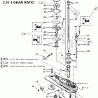 90 (3 CYL.) 0D283222 THRU 0G760299 Gear housing (drive shaft)(6 jaw reverse clutch)