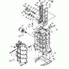 90 (4-STROKE) 0T801000 THRU 1B226999 Блок цилиндров и коленчатый вал