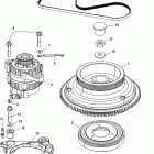 90 DFI (3 CYL.)(1.5L) 1B417702 & Up Flywheel and alternator