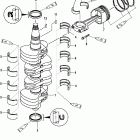 90 EFI (4-STROKE) 1B172291 THRU 1B366822 Коленчатый вал, поршни и шатуны