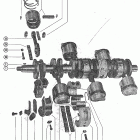 900 (6 CYL.) 1766824 THRU 1869775 Коленчатый вал, поршни и шатуны