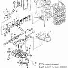 V-135 0G760300 THRU 0G960499 Выпускной коллектор и выпускная плита