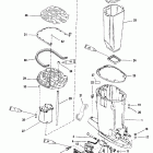 V-150 (EFI) 0G960500 THRU 0T408999 Корпус вертикального вала и выхлопная труба